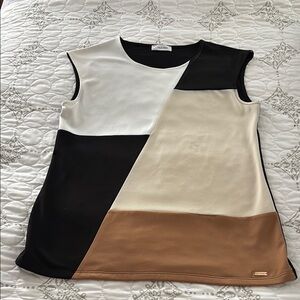 Calvin Klein s/sleeve color block shirt, Sz med